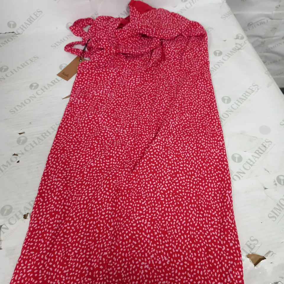 HUSH ELIZA HALTER MIDI DRESS SIZE 12