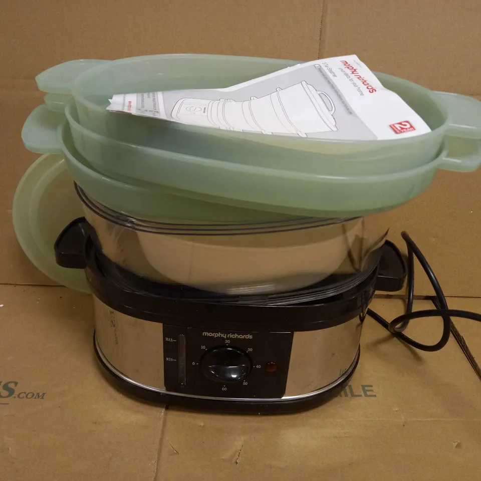 MORPHY RICHARDS STAINLESS STEEL FOOD STEAMER