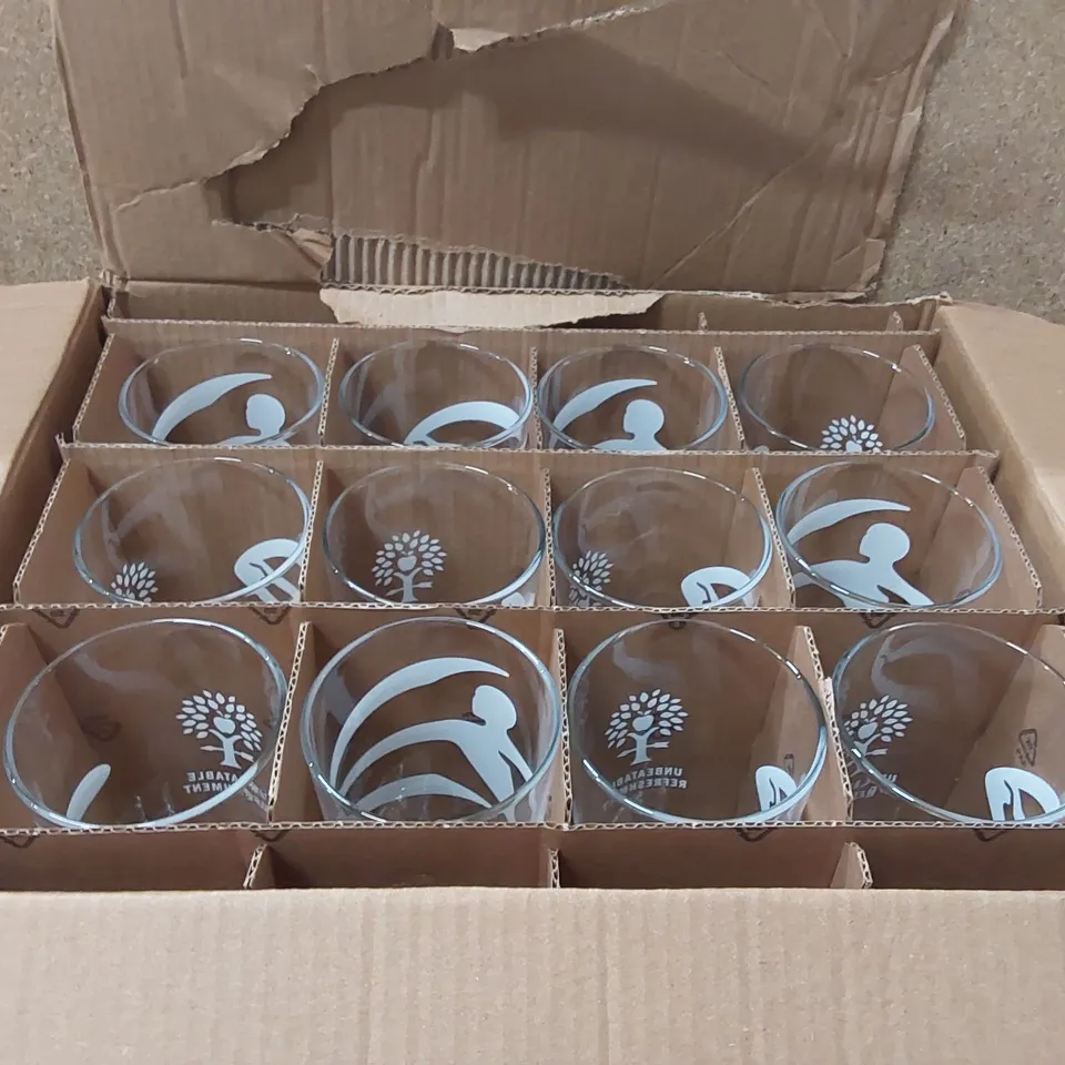 BOX OF APPROXIMATELY 12x STRONGBOW PINT GLASSES