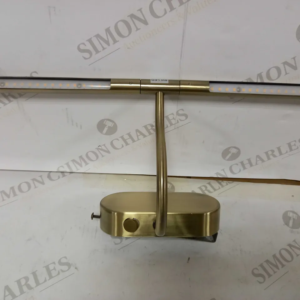 JOHN LEWIS LITHO ANTIQUED BRASS INTEGRATED LED PICTURE LIGHT 