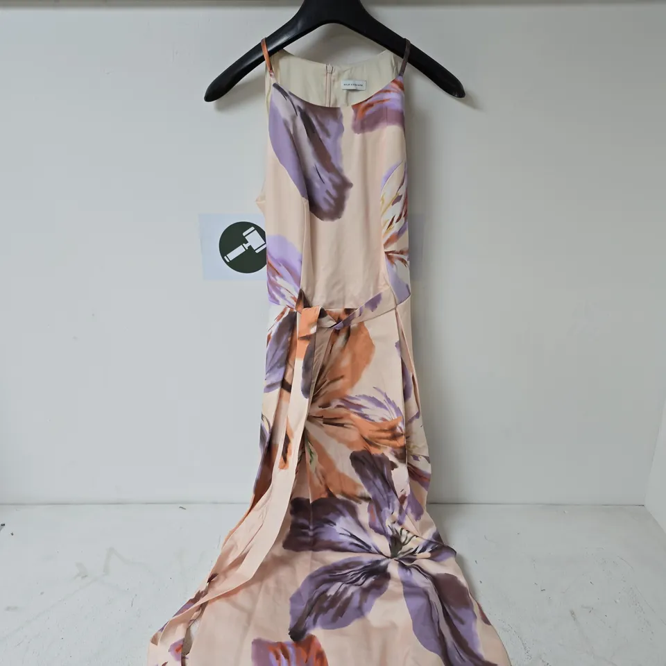 KALEIDOSCOPE PRINT PROM MIDI DRESS IN BLUSH MULTI - SIZE 14
