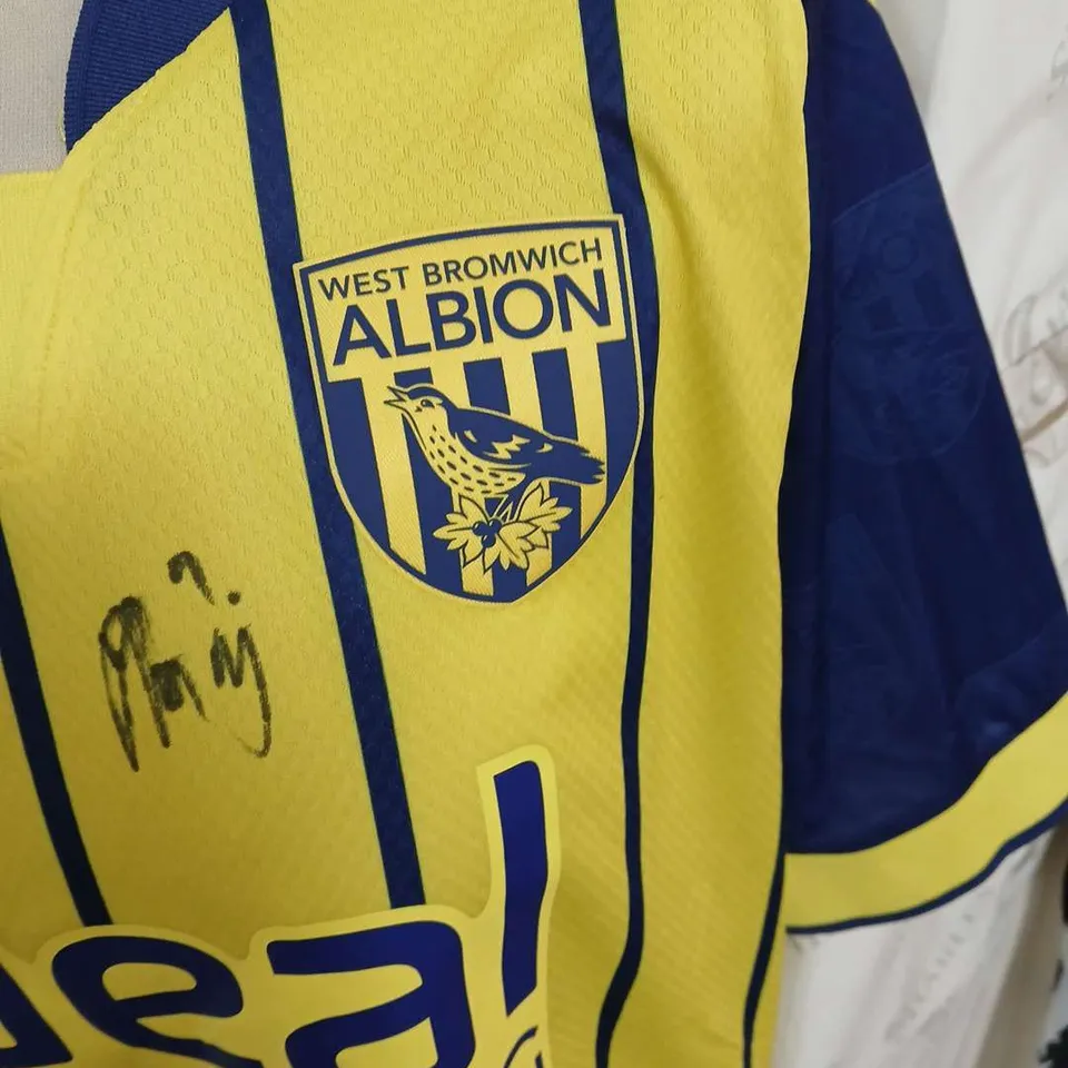 SIGNED MACRON WEST BROM AWAY (YELLOW) 24/25 JERSEY - LARGE