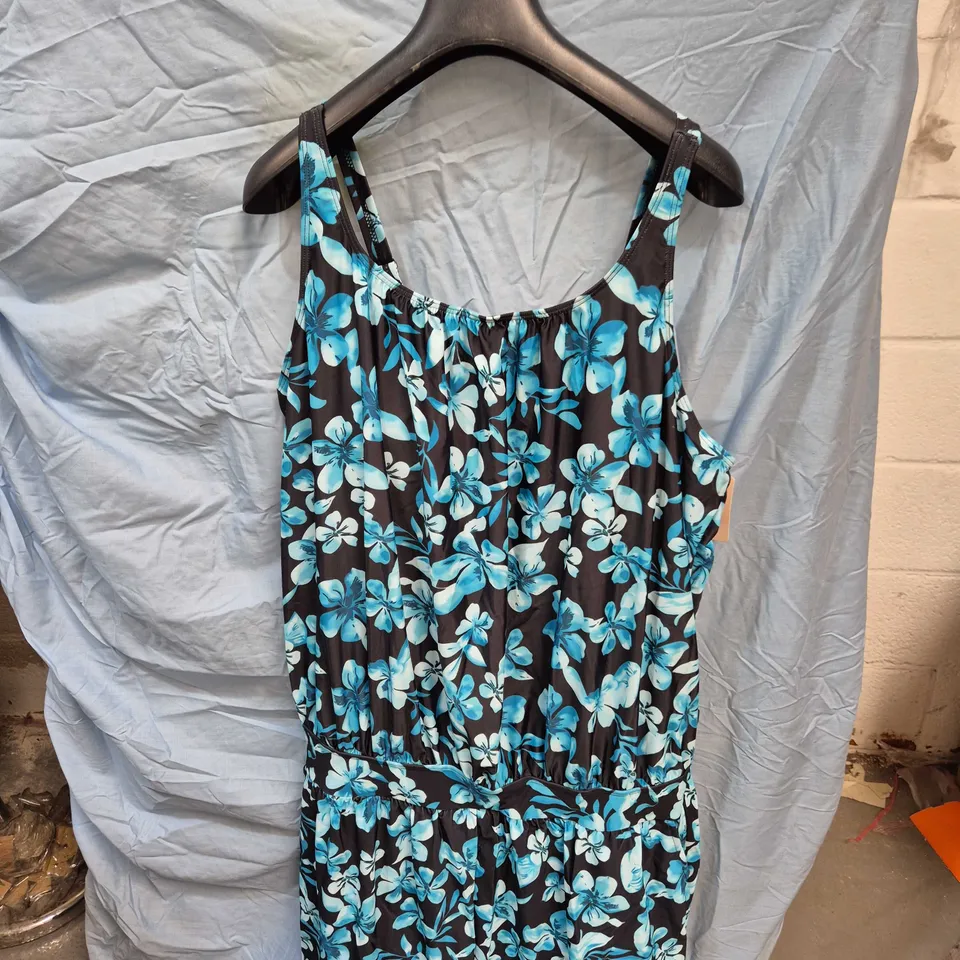 BLOOMCHIC BLUE FLORAL SLEEVELESS DRESS – UK 26-28 (US 22-24)