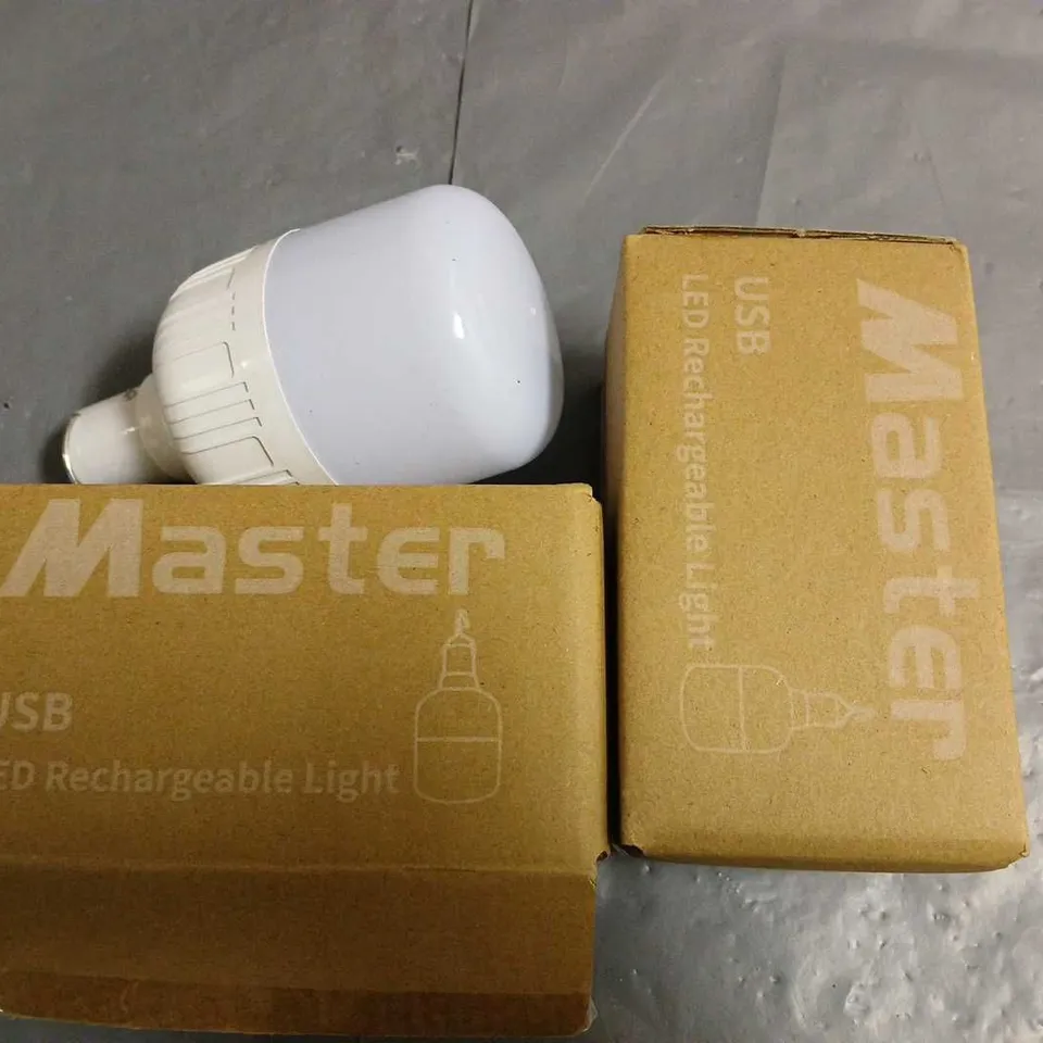 LOT OF 2 BOXED MASTER USB LED RECHARGABLE LIGHTS