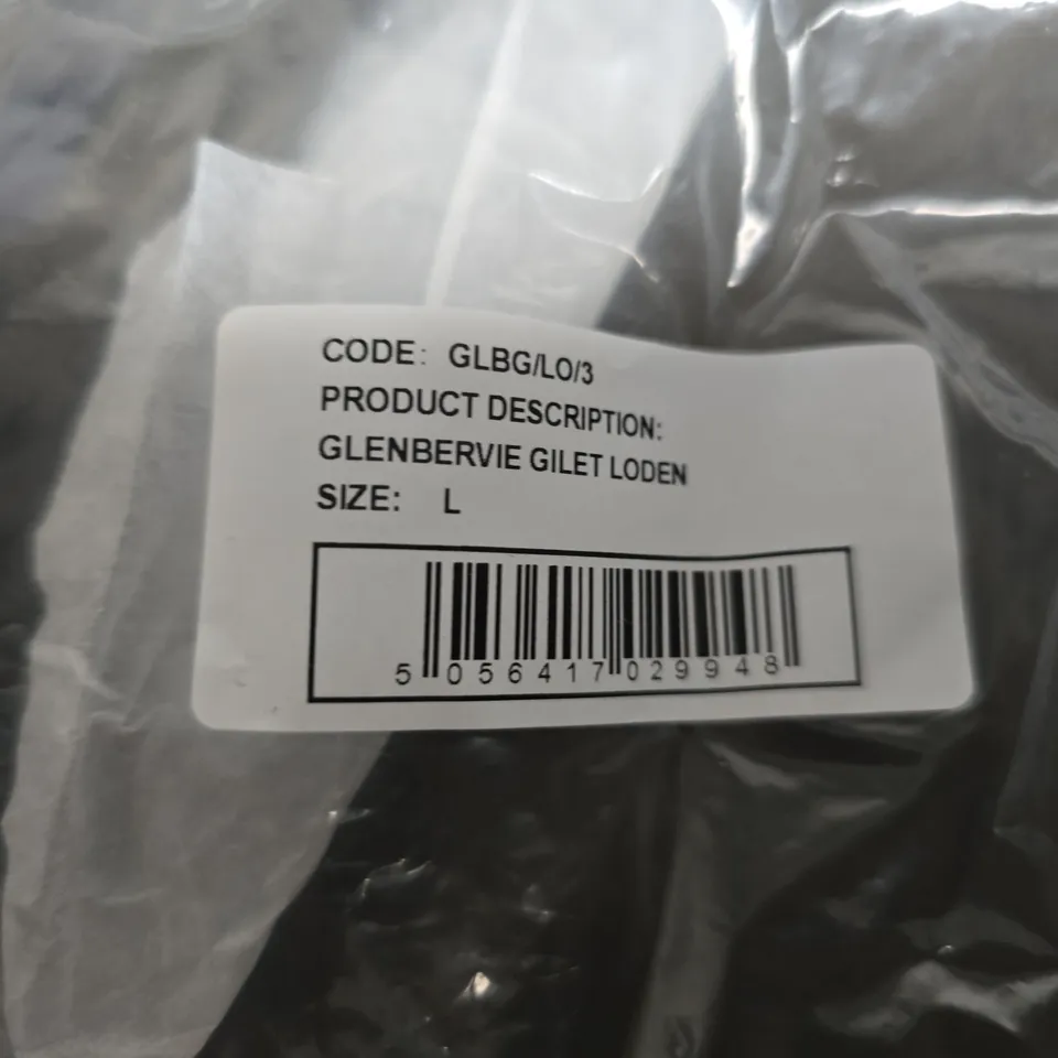 HOGGS OF FIFE GLENBERVIE GILET LODEN – SIZE L