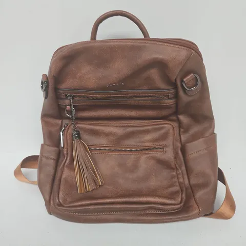 BROWN FAUX LEATHER BACKPACK – SHRRIE BRANDING