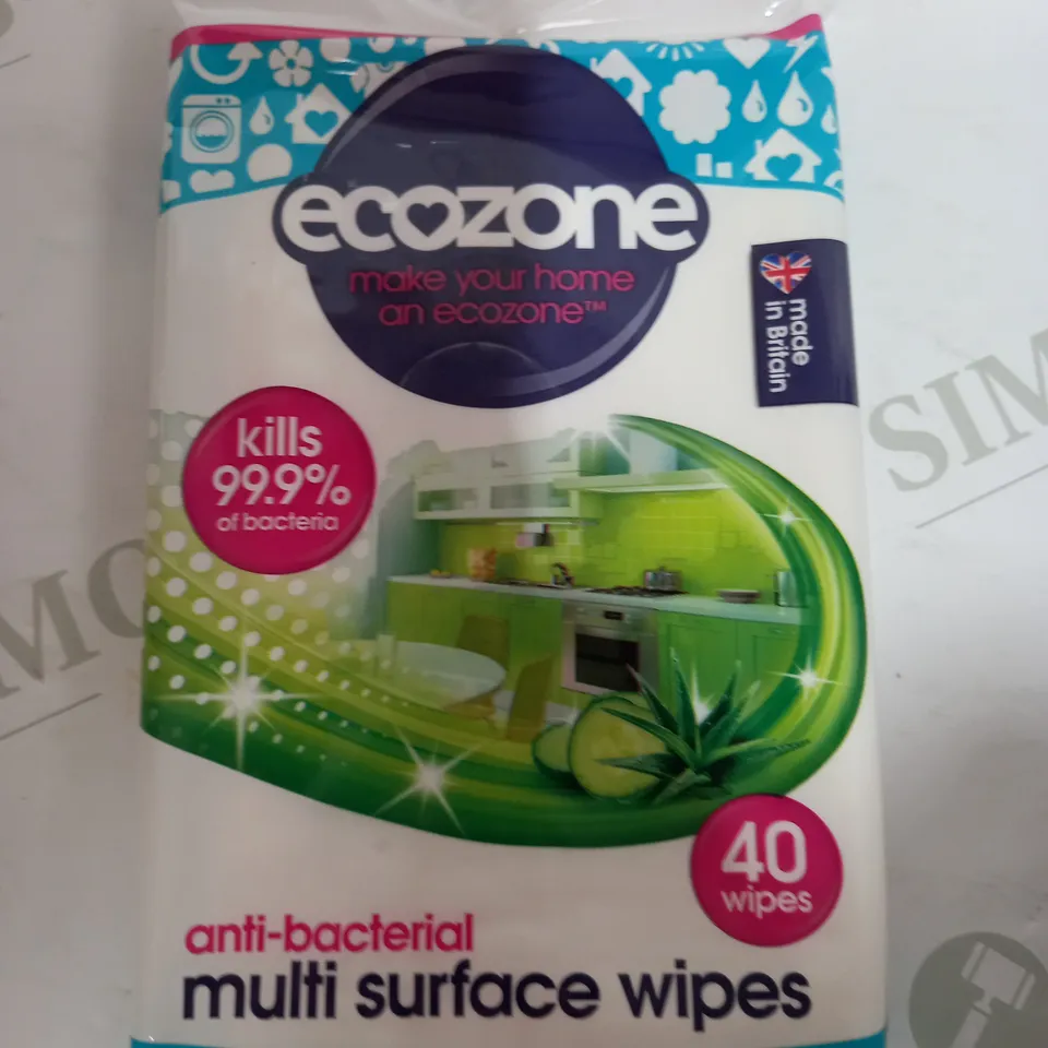 APPROXIMATELY 5 ECOZONE ANTI-BACTERIAL MULTI SURFACE WIPES PACKS