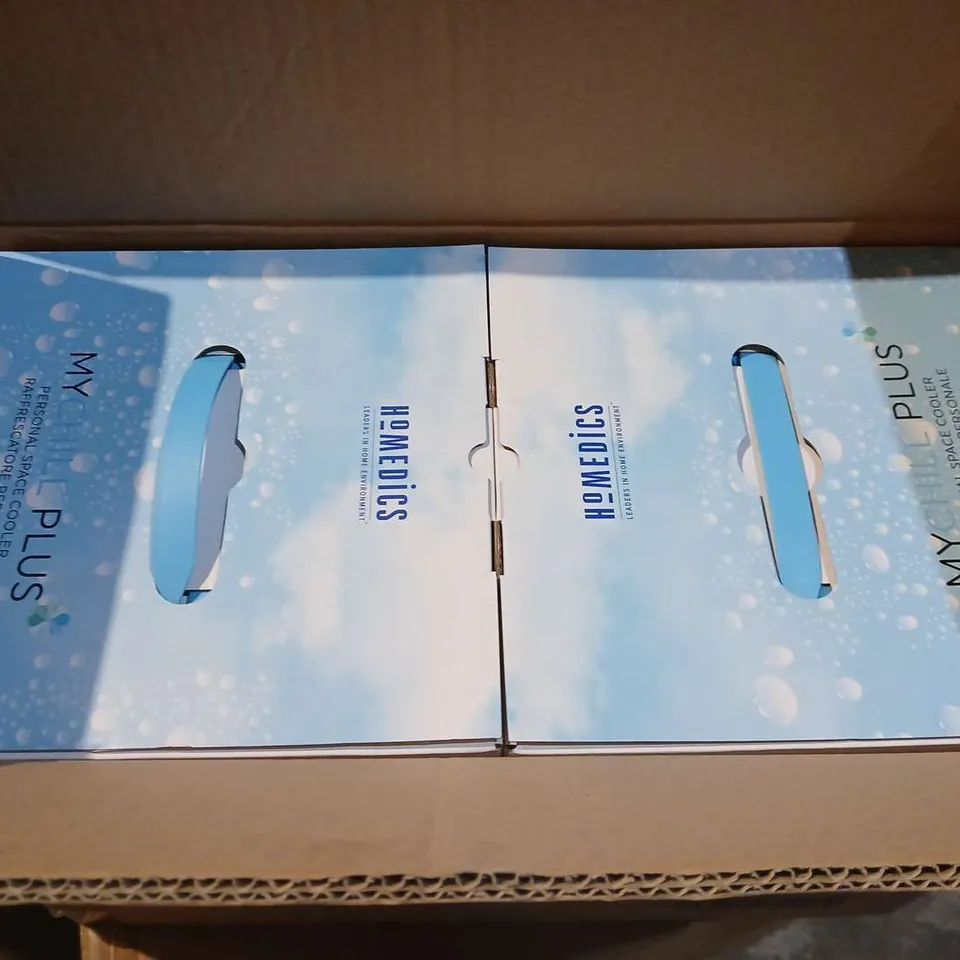 LOT OF 2 BOXED HOMEDICS MY CHILL PLUS PERSONAL SPACE COOLERS