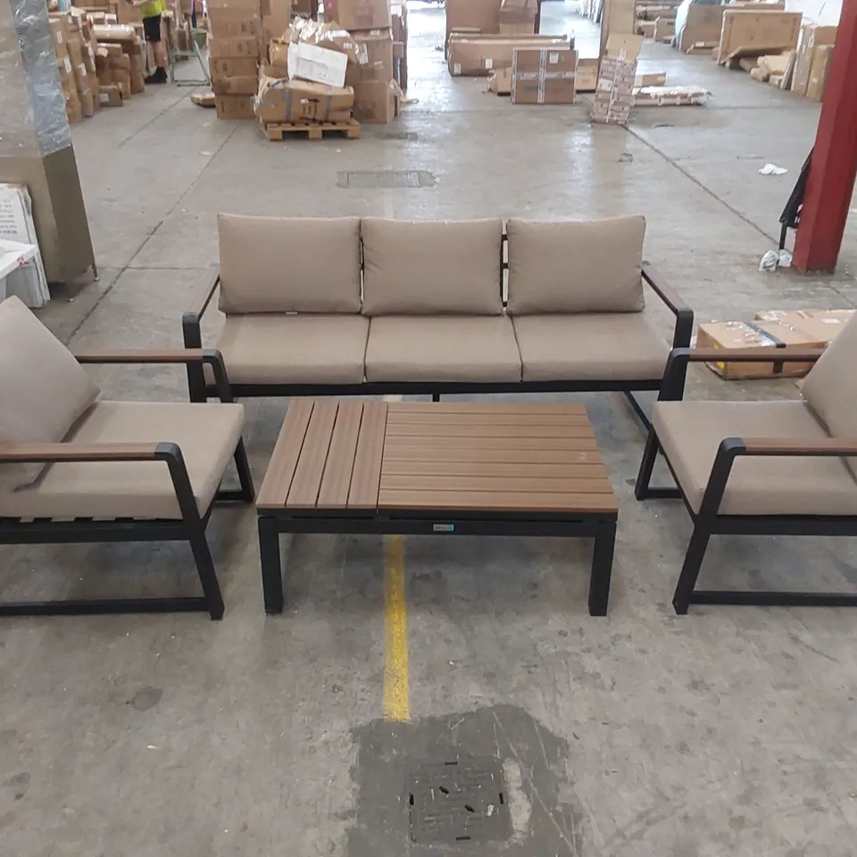 NADASHA - HEMSBY 3 PIECE SOFA SET WITH GAS ADJUST TABLE AND CUSHIONS