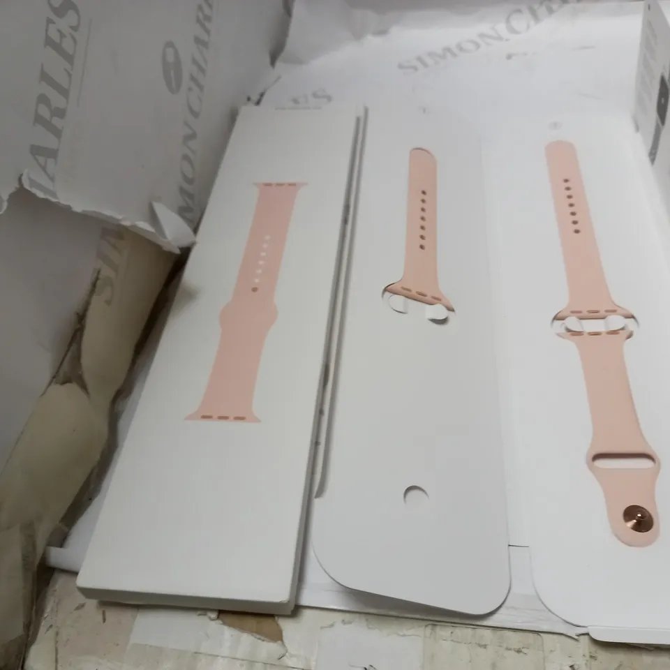 APPLE WATCH PINK SAND SPORT BAND - GOLD STAINLESS STEEL PIN 40MM 