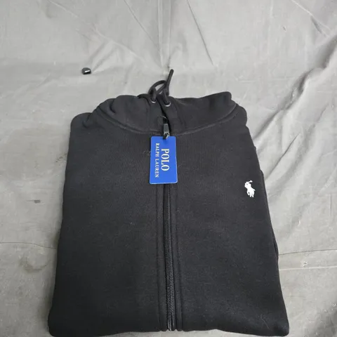 POLO RALPH LAUREN ZIP HOODIE – BLACK - SIZE M