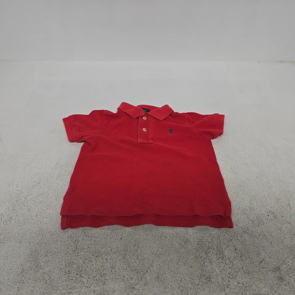 POLO RALPH LAUREN POLO SHIRT – RED, 12M CHILDRENS