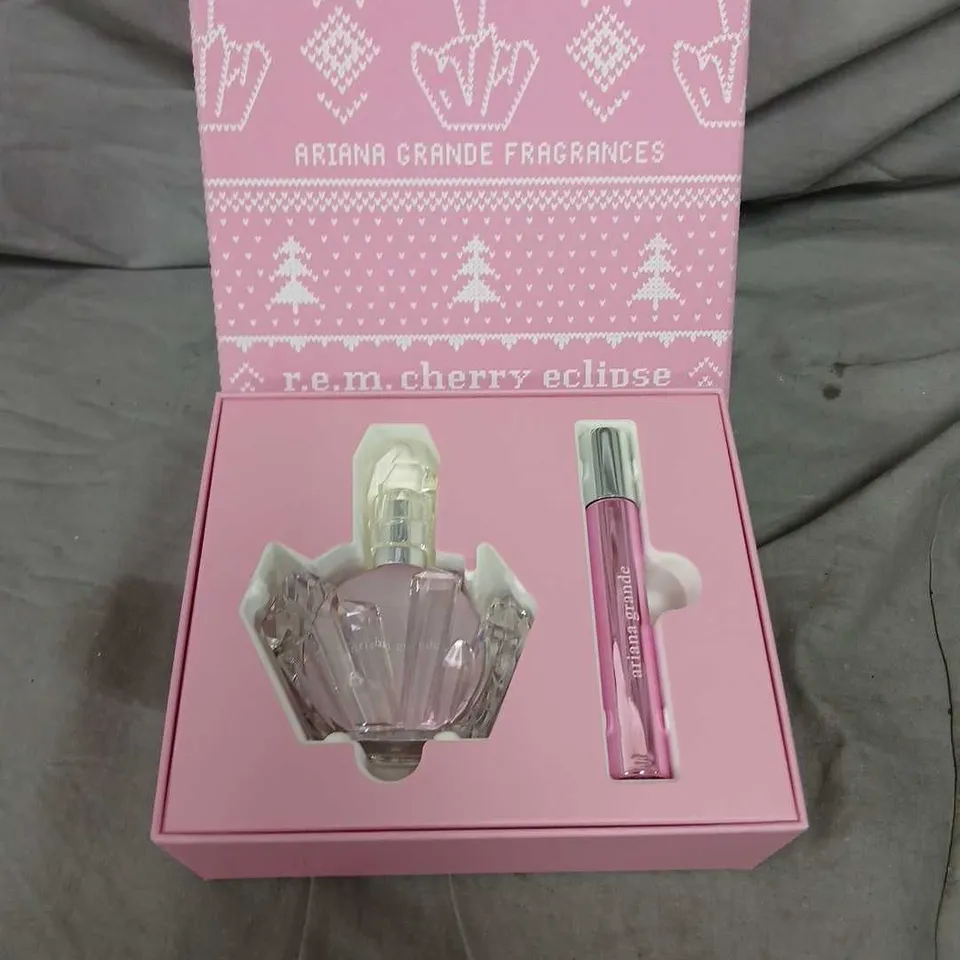 BOXED ARIANA GRANDE FRAGRANCES R.E.M CHERRY ECLIPSE GIFT SET