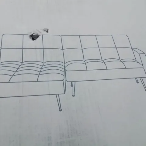 BOXED DEIONDRE UPHOLSTERED CORNER SOFA -VELVET OPAL GREEN- [2 BOXES]