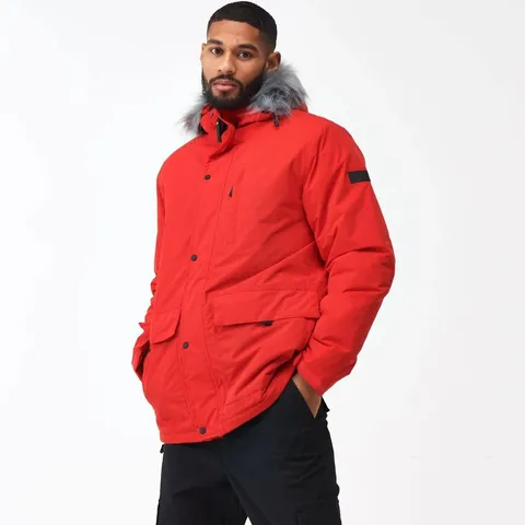BRAND NEW REGATTA MENS SALINGER IV WATERPROOF PARKA JACKET DANGER RED S