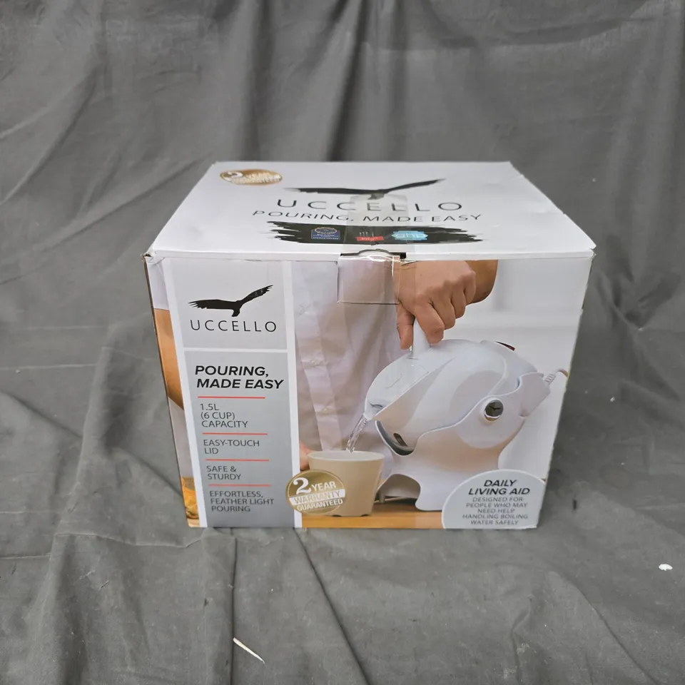 BOXED UCCELLO POURING MADE EASY ELECTRIC KETTLE – WHITE