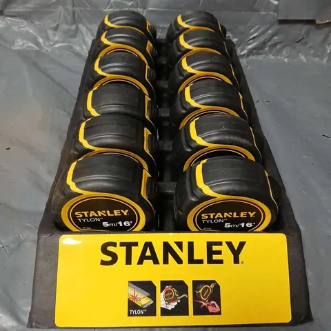 12 STANLEY TYLON 5M TAPE MEASURES