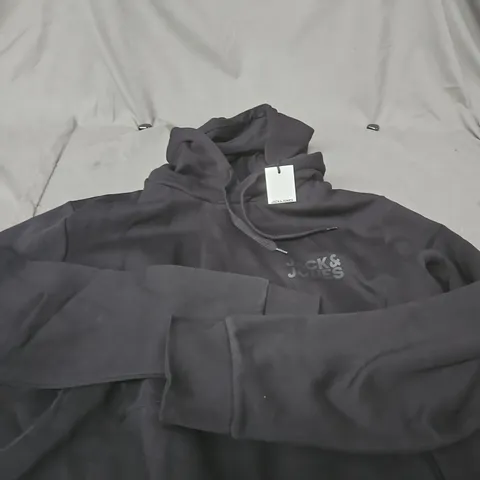JACK & JONES HOODIE – BLACK, UK XXL 