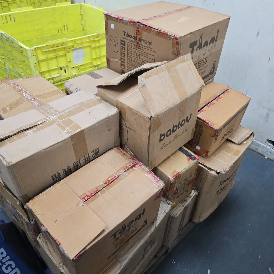 PALLET OF APPROXIMATELY 15 BOXES CONTAINING ITEMS SUCH AS BABY BOTTLE CLEANER, BABY BOTTLE LID, BABY BOTTLE TEATS ETC 