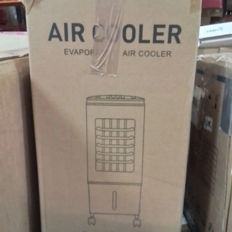 PALLET CONTAINING VARIOUS ASSORTED BOXED HOUSEHOLD ITEMS TO INCLUDE: AIR COOLERS, ARTIFICIAL GRASS ROLLS, CHAMFERING MACHINE AND LOTS MORE UNMARKED BOXED ITEMS 