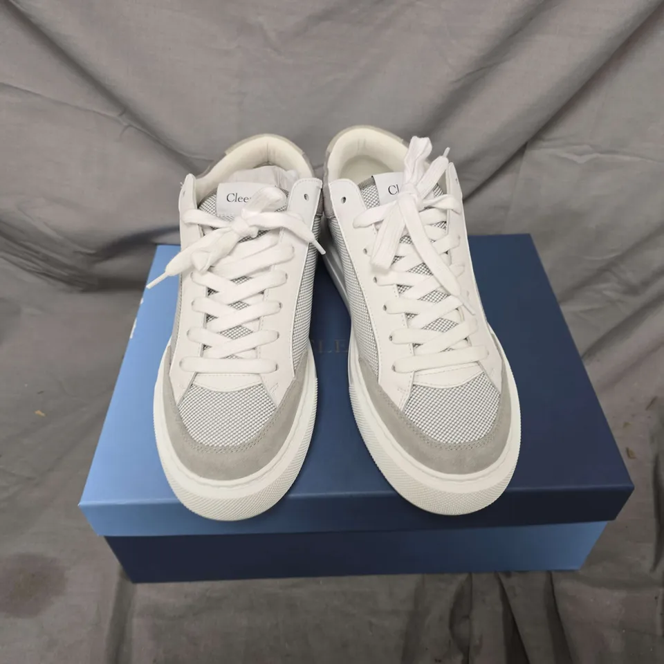 BOXED PAIR OF CLEENS LUXOR GREY TRAINERS - UK 9