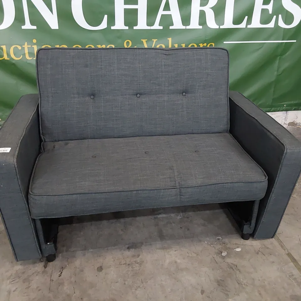 DESIGNER SOFABED CHARCOAL FABRIC 