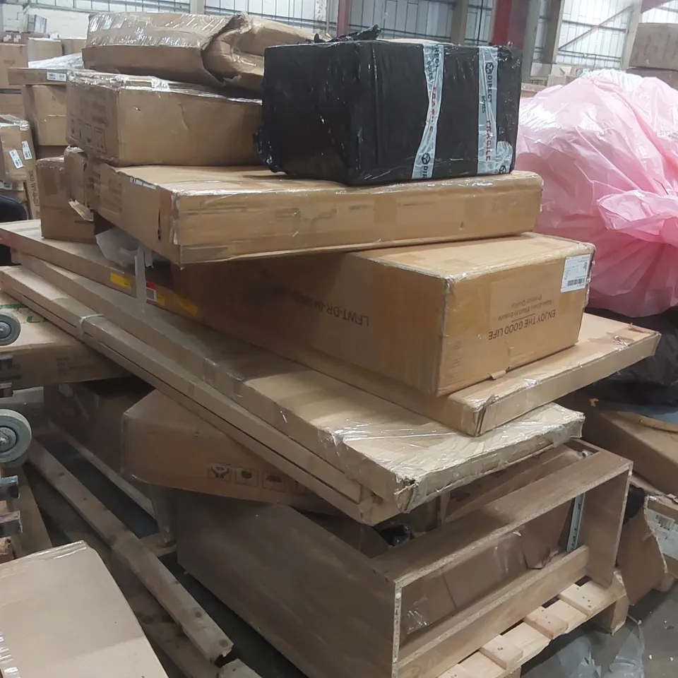PALLET CONTAINING ASSORTED CONSUMER PRODUCTS/FURNITURE PARTS ECT