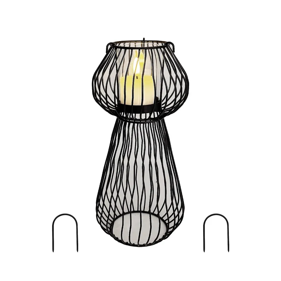 K BY KELLY HOPPEN WAVY LINE INDOOR OUTDOOR CANDLE HOLDER