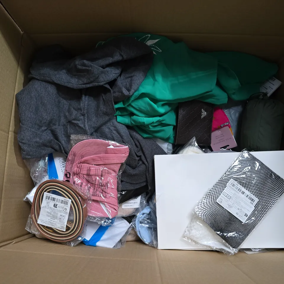 APPROXIMATELY 25 ASSORTED CLOTHING AND FASHION PRODUCTS IN VARIOUS STYLES AND SIZES - COLLECTION ONLY