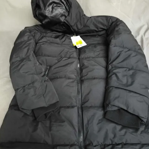 MOUNTAIN WAREHOUSE VORTEX LONGLINE PADDED JACKET – JET BLACK, UK 6 (XXS/TP)