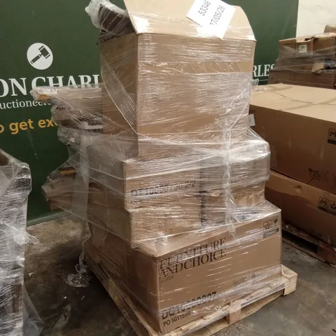 PALLET OF ASSORTED INCOMPLETE DESIGNER DINING CHAIR PARTS AND PIECES
