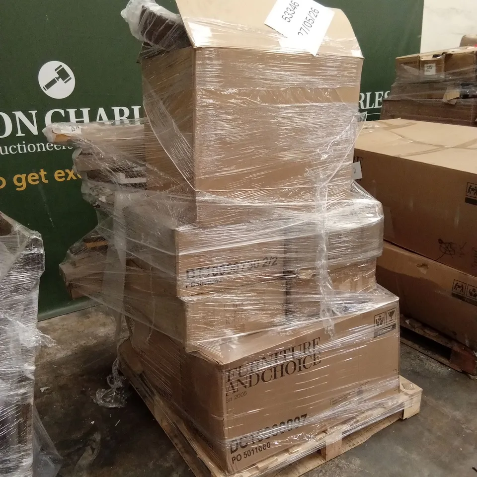 PALLET OF ASSORTED INCOMPLETE DESIGNER DINING CHAIR PARTS AND PIECES