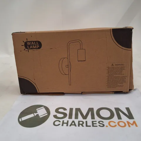 BOXED WALL LAMP - BLACK+GOLD