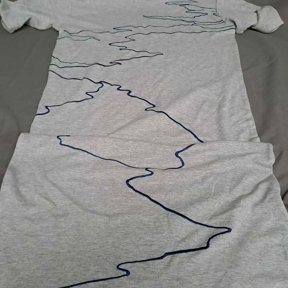 JIGSAW SHORT SLEEVE SHIRT DRESS IN GREY - SMALL