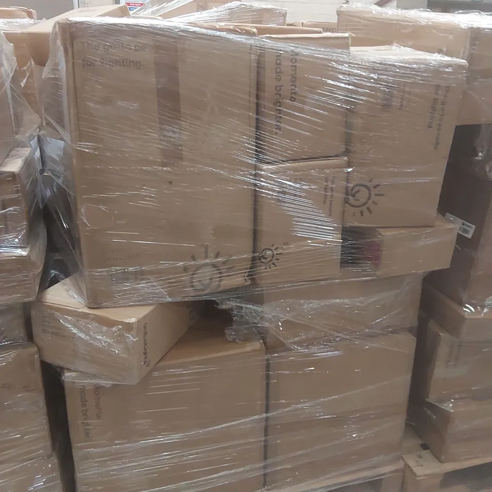 PALLET CONTAINING A VERY LARGE QUANTITY OF ASSORTED DESIGNER LIGHTING PRODUCTS