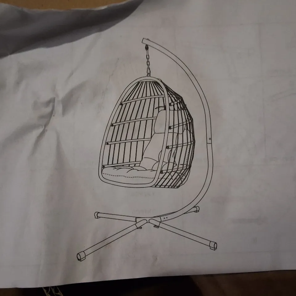 LOT OF PARTS AND TUBING FOR HANGING EGG CHAIR