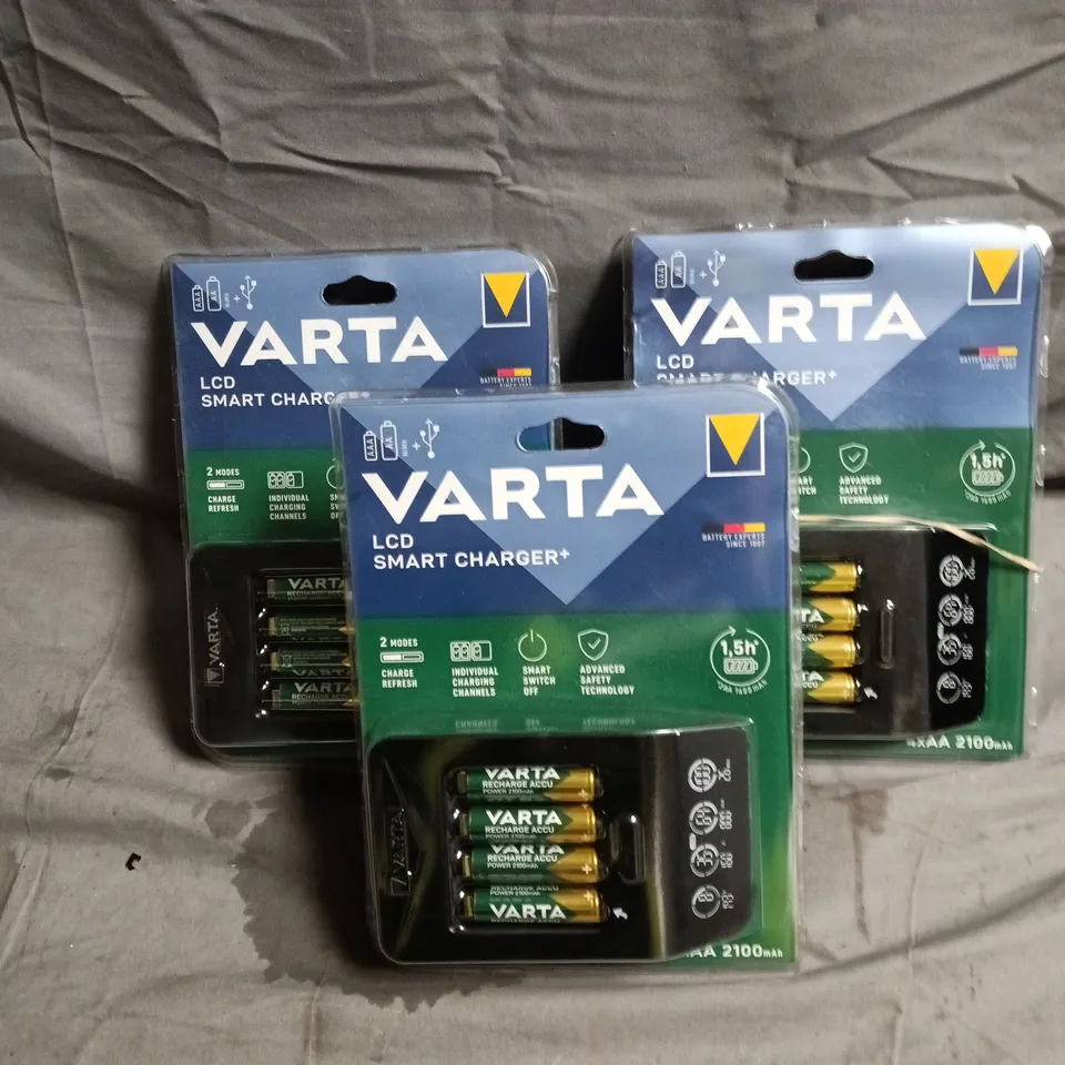 VARTA LCD SMART CHARGER+ WITH AA BATTERIES – 3-PACK
