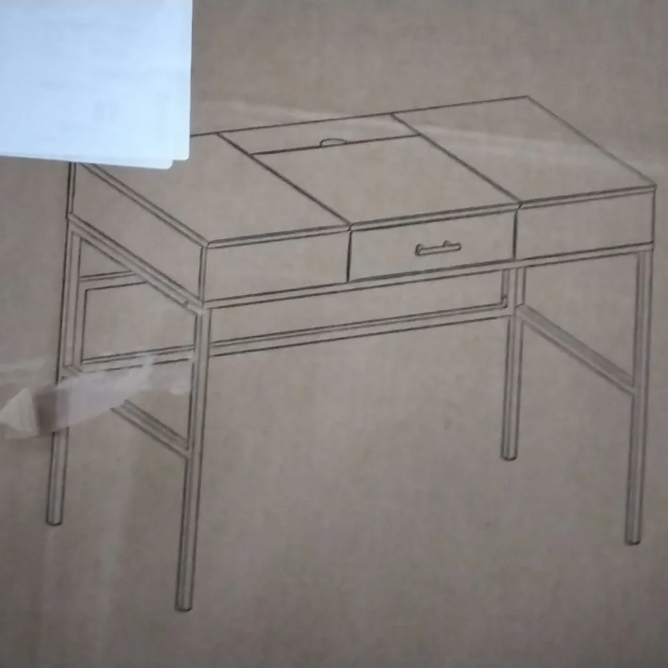 BOXED DESK TOP DARK WALNUT