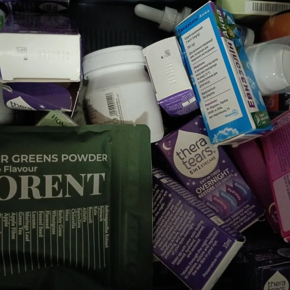 APPROXIMATELY 20 ASSORTED FOOD SUPPLEMENT AND HEAL ITEMS TO INCLUDE TONIC, LIV-GALL CLEANSE, LIVEWELL, ETC - COLLECTION ONLY