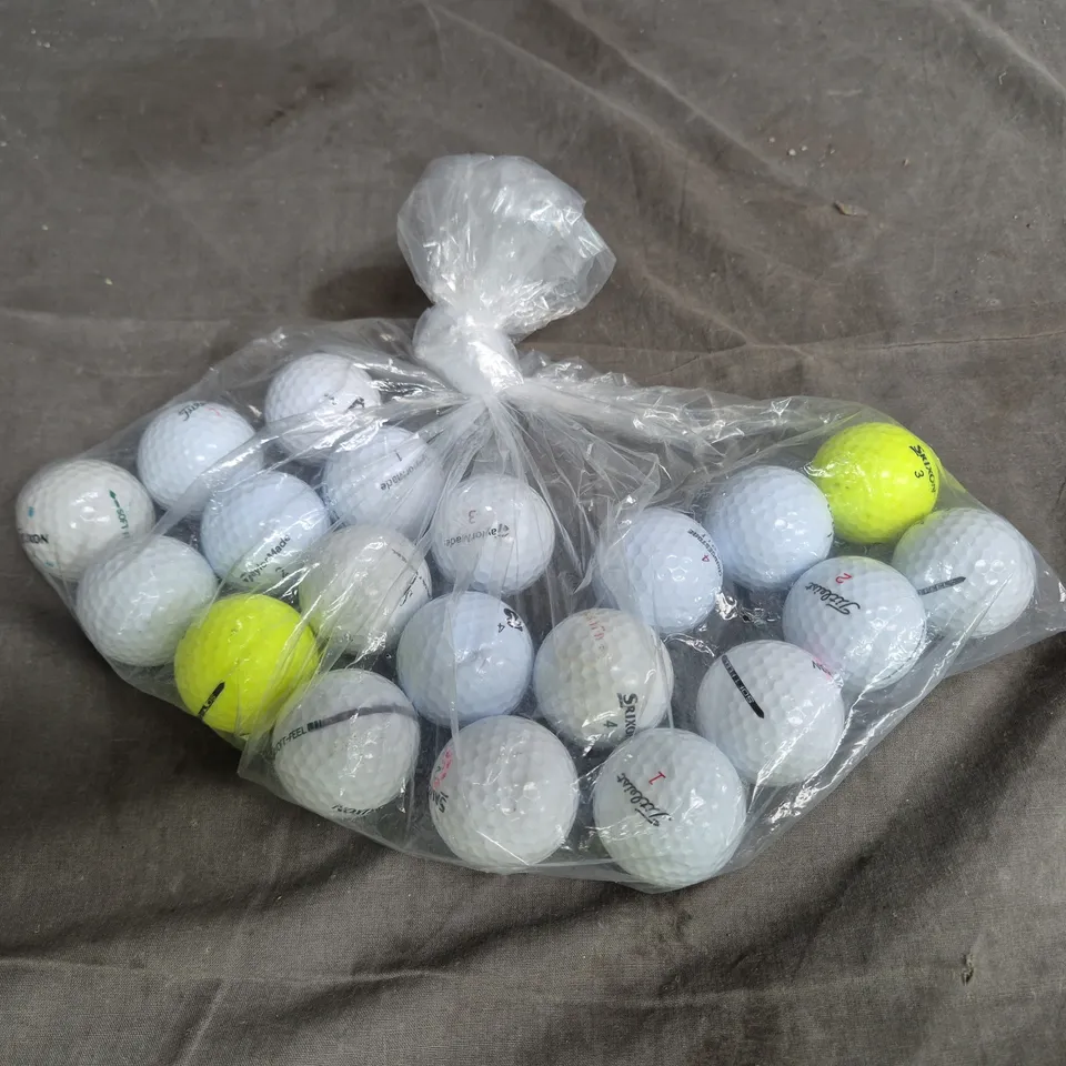 BAG OF APPROXIMATELY 20 ASSORTED GOLF BALLS