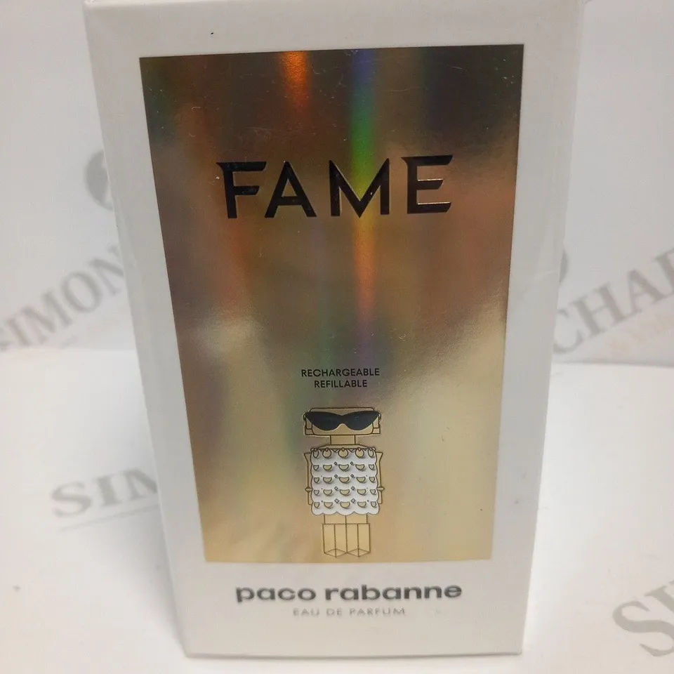 BOXED AND SEALED FAME PACO RABANNE EAU DE PARFUM 80ML