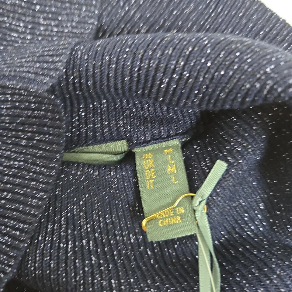 RUTH LANGSFORD NAVY SPECKLED KNIT JUMPER – UK L