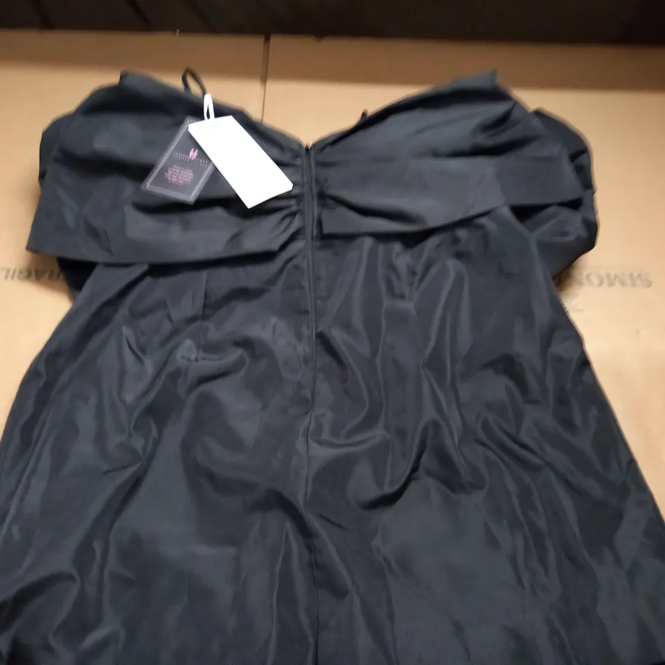 FOREVER UNIQUE TAFFETA MINI DRESS WITH BOW DETAIL - UK 16