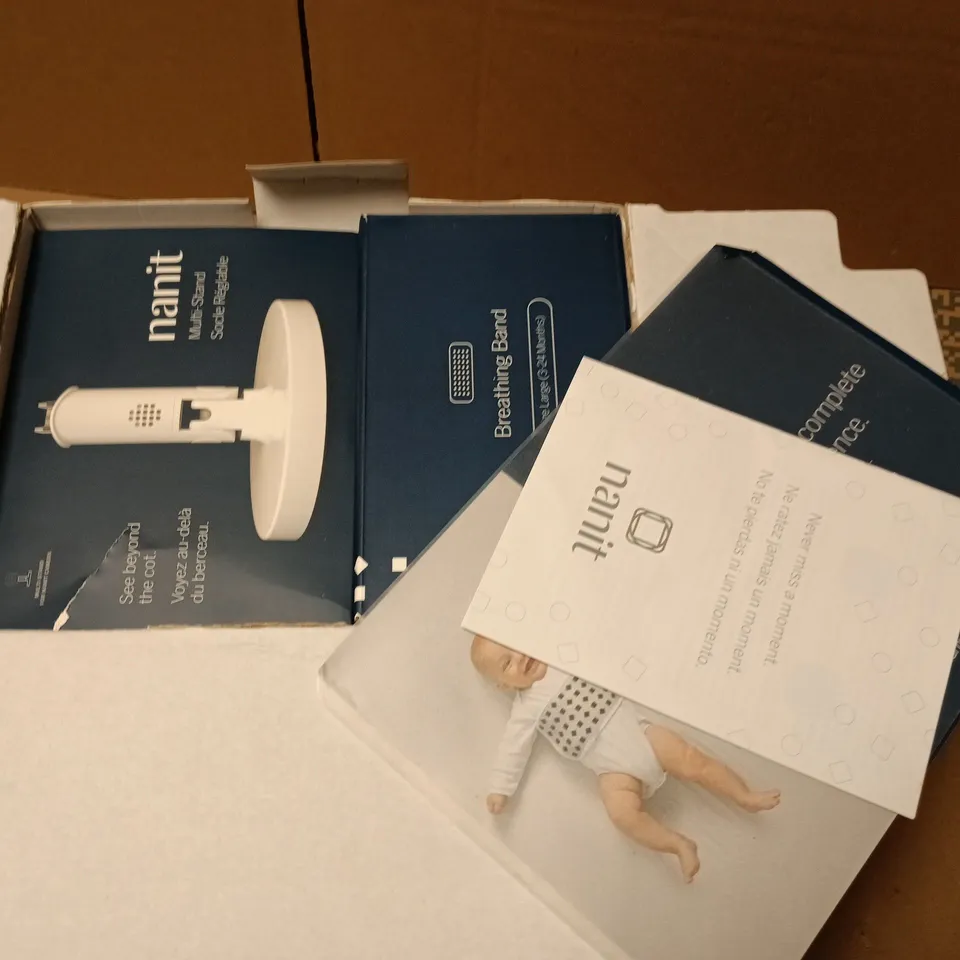 NANIT PRO BABY MONITOR SYSTEM BUNDLE – BOXED WITH BREATHING BAND & MOUNT KIT