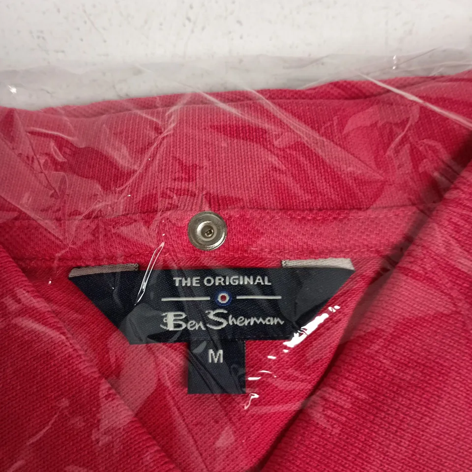 BEN SHERMAN THE ORIGINAL MEN'S POLO SHIRT – RED – UK M