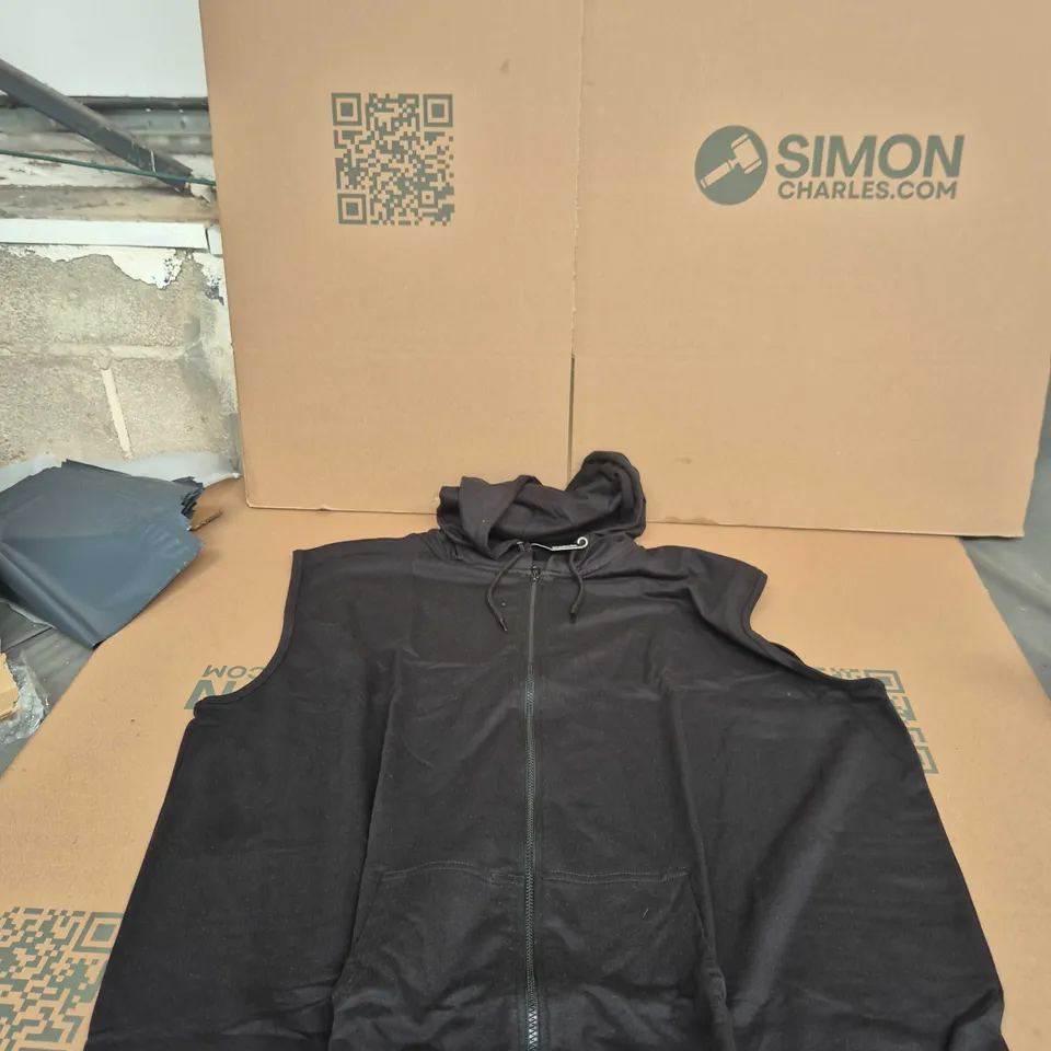 BIGDUDE MEN'S ZIP HOODIE – UK 5XL (EU 5XL, US 4XL) – BLACK