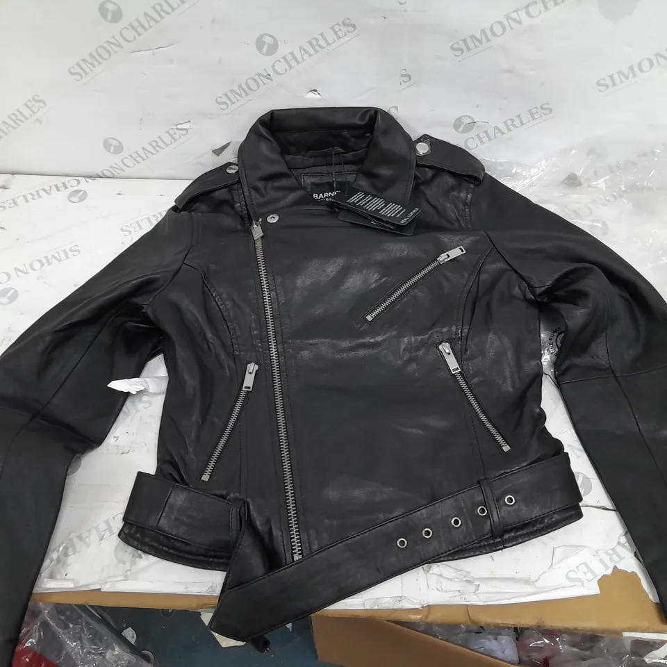 BARNEY ORGINALS SIZE 8 LEATHER JACKET 