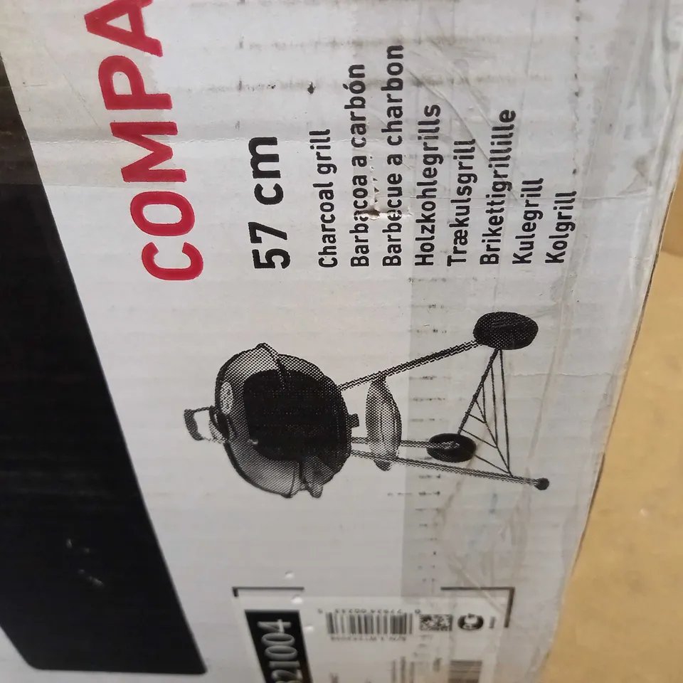 WEBER COMPACT CHARCOAL BBQ, 57CM, BLACK