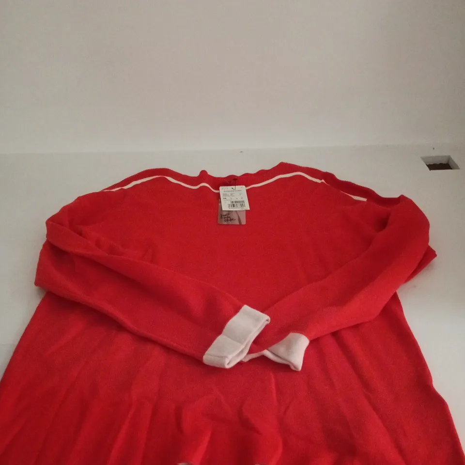BARBARA LEBEK ELEMENTS JUMPER RED/WHITE UK 18 TAGGED