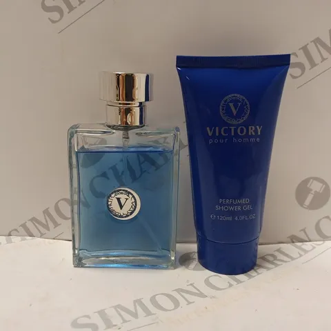 BOXED DFC VICTORY POUR HOMME EAU DE TOILETTE 100ML & PERFUMED SHOWER GEL 120ML